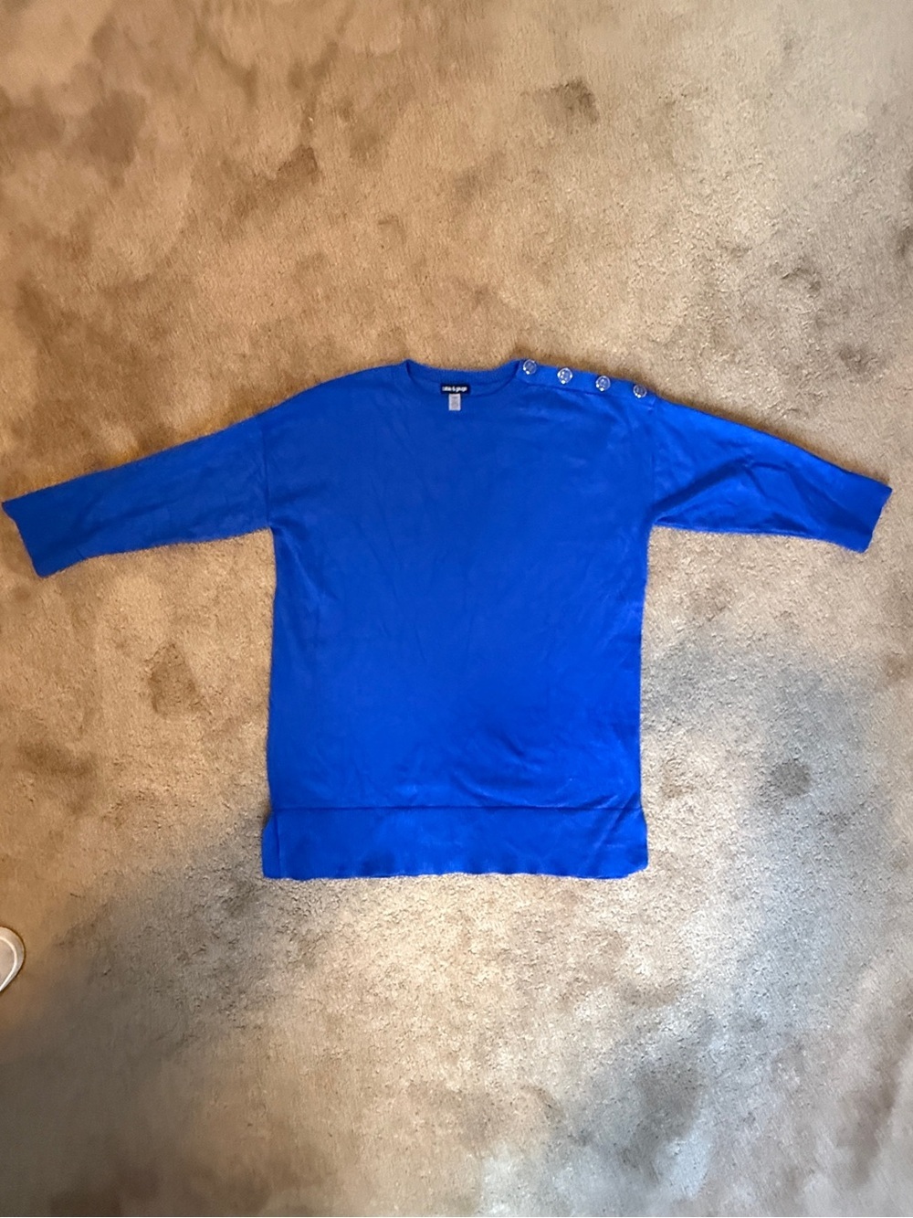 Cable & Gauge women’s  Royal Blue Crewneck Sweater size Large